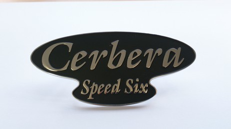 Cerbera speed 6 boot badge (silver)