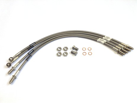 Stainless steel pvc coated braided brake hose kit