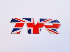 TVR UNION JACK LOGO STICKER BADGE