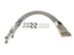 Stainless steel pvc coated braided brake hose kit