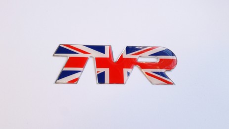 TVR UNION JACK LOGO STICKER BADGE