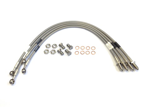 Stainless steel pvc coated braided brake hose kit